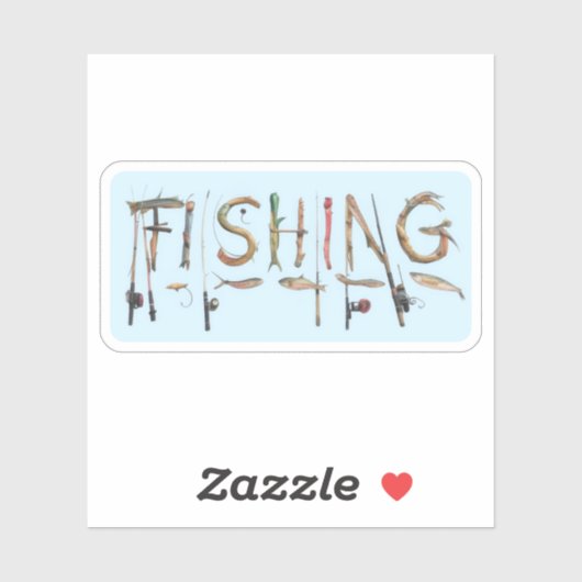 Sticker Mot de pêche (Feuille)