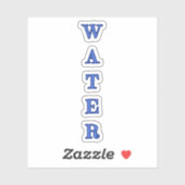 Sticker Mot d'eau bleu (Feuille)
