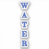 Sticker Mot d'eau bleu (Devant)