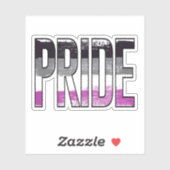 Sticker Mot d'orgueil asexué (Feuille)