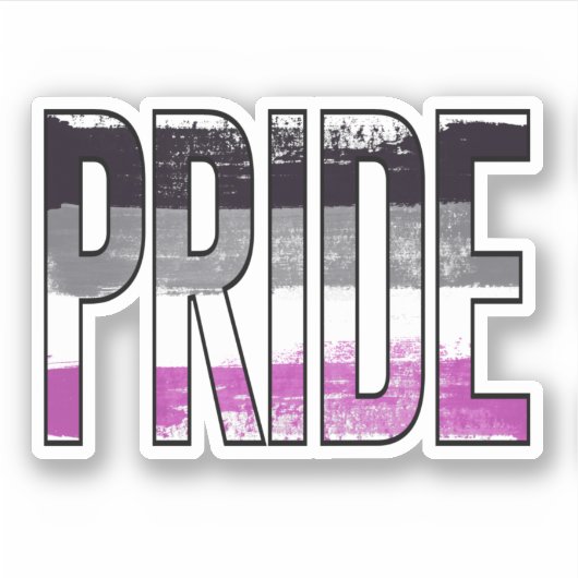 Sticker Mot d'orgueil asexué (Devant)