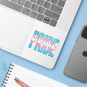 Sticker Mot du Fierté Trans (Ordinateur portable avec iPhone)