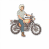 Sticker Motard à moto (Devant)