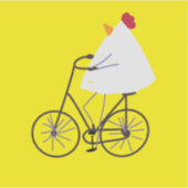 Sticker Motard poulet fier (Devant)