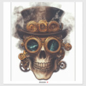 Sticker Moteur de crâne Steampunk (Feuille)