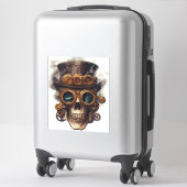 Sticker Moteur de crâne Steampunk (Sur valise)