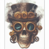 Sticker Moteur de crâne Steampunk (Devant)