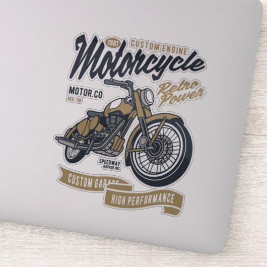 Sticker Moteur personnalisé (Détail)