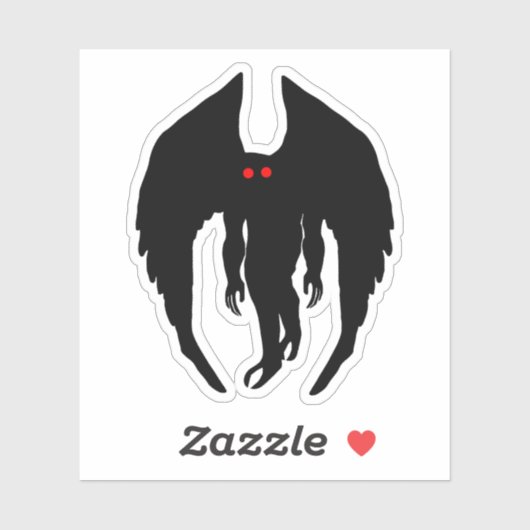 Sticker Mothman Cryptid (Feuille)