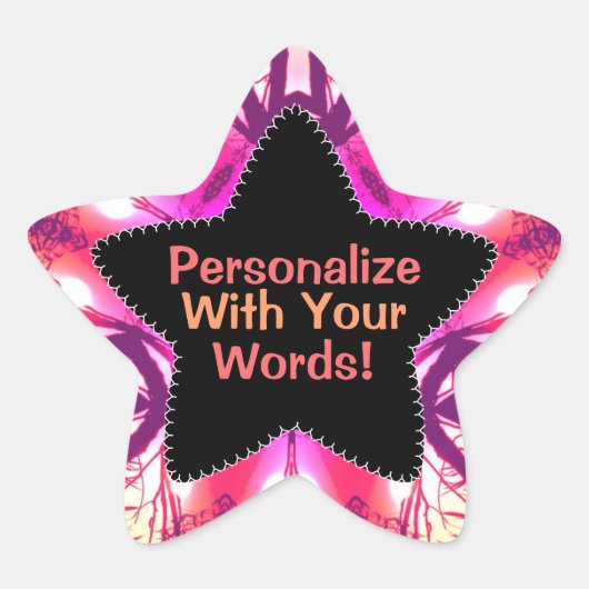 Sticker Motif à Cravate orange rose (Devant)