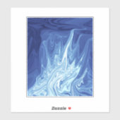 Sticker Motif abstrait aquarelle (Feuille)