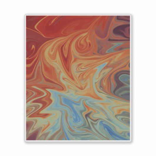 Sticker Motif abstrait fluide (Devant)