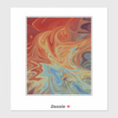 Sticker Motif abstrait fluide (Feuille)