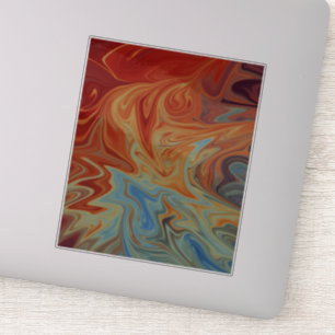 Sticker Motif abstrait fluide