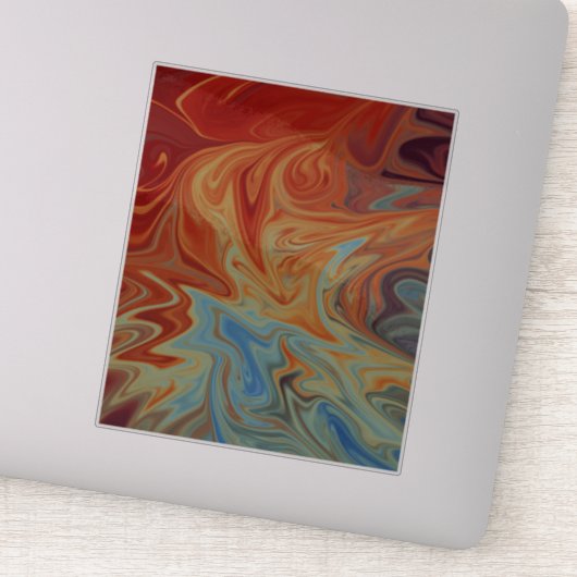 Sticker Motif abstrait fluide (Détail)