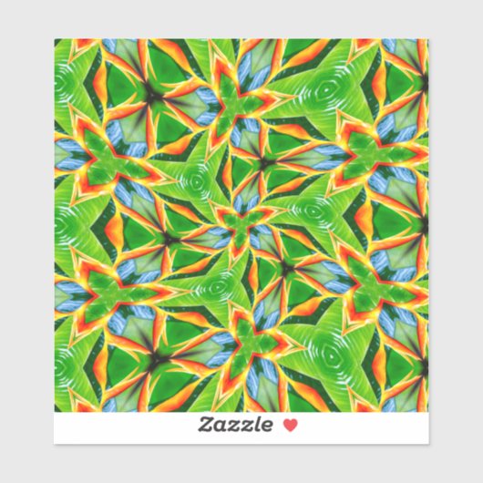 Sticker Motif Abstrait jaune (Feuille)