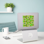 Sticker Motif Abstrait jaune (Ordinateur portable sur le bureau)