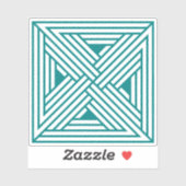 Sticker Motif abstrait moderne de lignes géométriques sarc (Feuille)