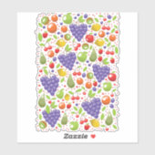 Sticker Motif aux fruits mignons (Feuille)