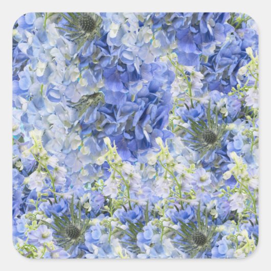 Sticker Motif Blue Hydrangeas Personnaliser (Devant)