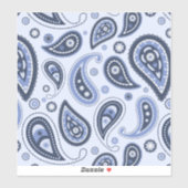 Sticker Motif Blue Paisley (Feuille)