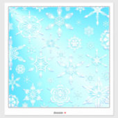 Sticker Motif Crystal Snowflakes (Feuille)