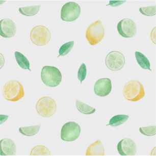Sticker Motif d'aquarelle citron et citron vert