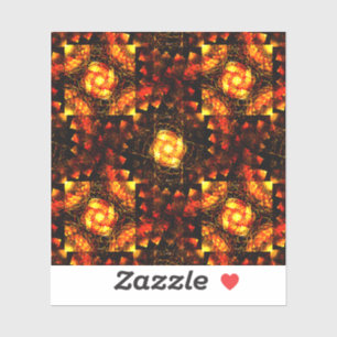 Sticker Motif d'art abstrait élégant boho moderne or #506