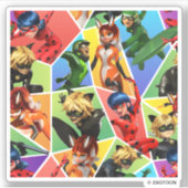 Sticker Motif de caractères couleur miquille (Devant)