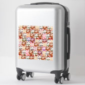 Sticker Motif de chats Maneki-neko (Sur valise)