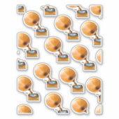 Sticker Motif de disque Gramophone. (Devant)