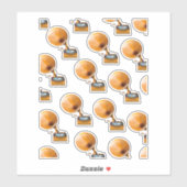 Sticker Motif de disque Gramophone. (Feuille)