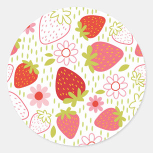 Sticker Motif de fraises rouges