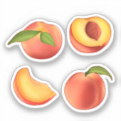Sticker Motif de fruits de pêche (Recto)