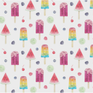 Sticker Motif de jus de fruits de arc-en-ciel congelé arc-