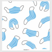 Sticker motif de masque Médicale (Feuille)