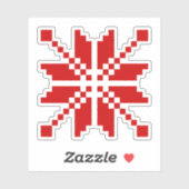 Sticker Motif de Noël des flocs de neige de Noël (Feuille)