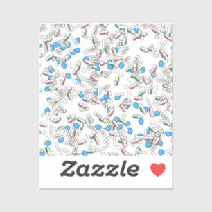 Sticker Motif de pilules saupoudrées
