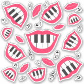 Sticker Motif de sourire piano (Devant)