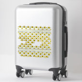 Sticker Motif de tournesol rustique contemporain (Sur valise)