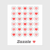 Sticker Motif des coeurs ! (Feuille)