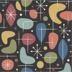 Sticker Motif en forme d'étoile de style Mid Century Moder