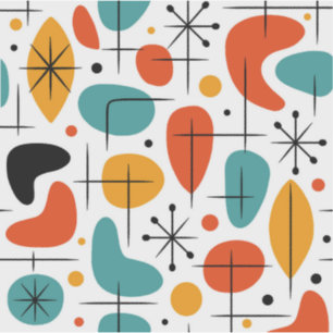 Sticker Motif en forme d'étoile du milieu du siècle modern