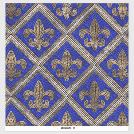 Sticker Motif en mosaïque Fleur-de-lis (Feuille)