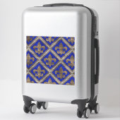 Sticker Motif en mosaïque Fleur-de-lis (Sur valise)