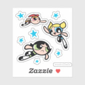 Sticker Motif étoilé des filles Powerpuff (Feuille)