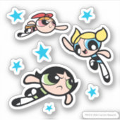 Sticker Motif étoilé des filles Powerpuff (Devant)