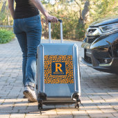 Sticker Motif feuille bleu et orange (Valise Insitu)