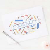 Sticker Motif Fournitures scolaires (Enveloppe)