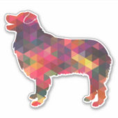 Sticker Motif géométrique australien Shepherd Silhouette (Devant)